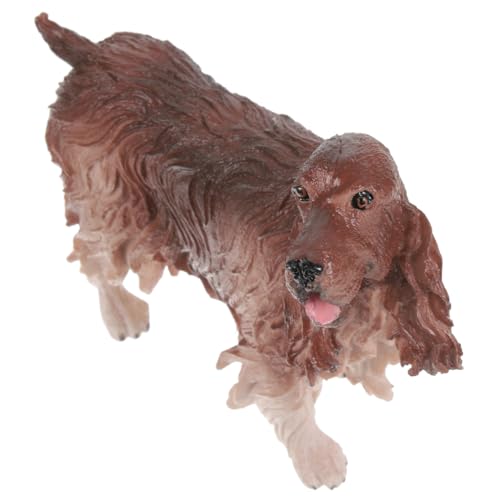 FRCOLOR Realistische Cocker Spaniel Plastikfigur Detailgetreues Hundemodell für Kinderzimmer Deko und Lernspielzeug Lebensechte Tierfigur Pädagogisch Teilig Braun von FRCOLOR