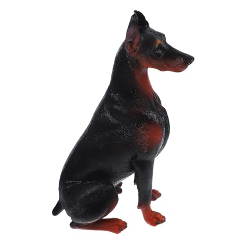 FRCOLOR Realistische Dobermann Figur aus Robustem Kunststoff Lebensechte Hundedekoration für Kinderzimmer Detailgetreues Tiermodell mit Glatten Kanten Sicheres Lernspielzeug für Jungen von FRCOLOR