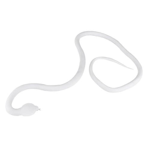 FRCOLOR Realistische Gummischlange Weiße Imitierte Plastik Schlange Trickspielzeug für Halloween Party Dekoration und Scherzspaß von FRCOLOR