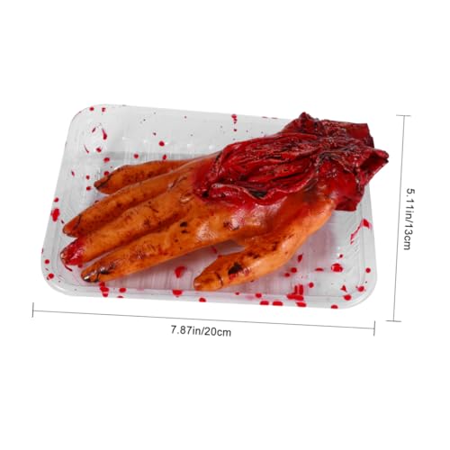 FRCOLOR Realistische Halloween Deko Blutige Simulation Hand Gruseliges Streichspielzeug für Halloween Party Horror Requisit für Geisterhaus und Prank Fans von FRCOLOR