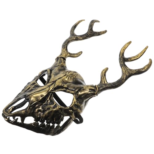 FRCOLOR Realistische Hornmaske, Halloween-Cosplay-Maske, Hirschgeweih Kostüm, Halloween-Requisite von FRCOLOR
