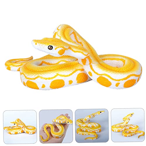 FRCOLOR Realistische Kunststoff Schlange Modellspielzeug Gelbe Boa Nachbildung Lebensecht und Flexibel als Halloween Deko Aprilscherz Requisite und Geeignet FRCOLOR Realistische Kunststoff Schlange Modellspielzeug Gelbe Boa Nachbildung Lebensecht und Flexibel als Halloween Deko Aprilscherz Requisite und Geeignet von FRCOLOR