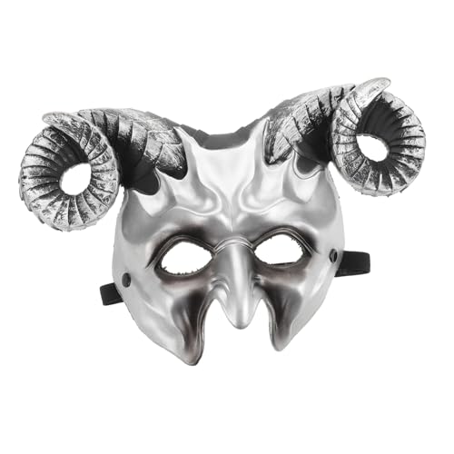 FRCOLOR Realistische Ox Horn Maske aus Leichtem PU mit Elastischem Band Verstellbar für Männer und Frauen Dekorative Kostümparty Maske für Halloween Karneval und Maskenbälle von FRCOLOR