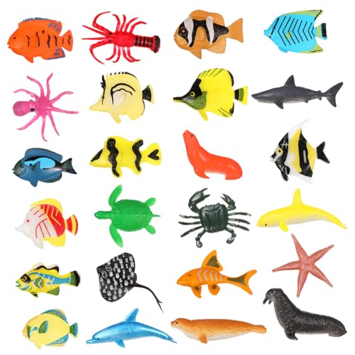 FRCOLOR Realistische Tropische Fisch und Meerescreatures Figuren Teilig Aquarium Dekoration Kunststoff Sicher Vielseitig Lebendig für Fischbecken von FRCOLOR