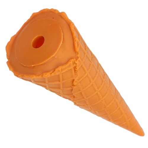 FRCOLOR Realistischer Fake Eiscreme aus Robustem Leichtes Deko Element für Party und Küchen Dekoration Großer Knuspriger Karamell Fake Eistüte als Partybedarf und Schaufenster Deko von FRCOLOR