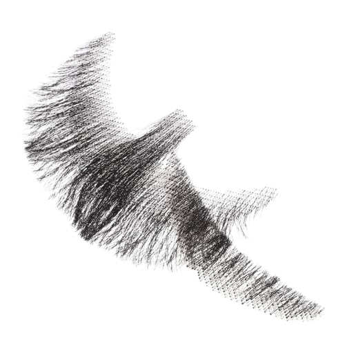 FRCOLOR Realistischer Männerbart aus Echthaar mit Unsichtbarem Spitzenvorhang Handgebundener und Schnurrbart für Halloween Theater Cosplay und Kostümveranstaltungen von FRCOLOR