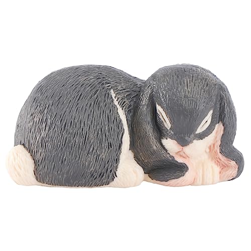 FRCOLOR Realistisches Kaninchenmodell Langohren Figur Langlebig Dekorativ für Zuhause und Büro Geschenkidee von FRCOLOR