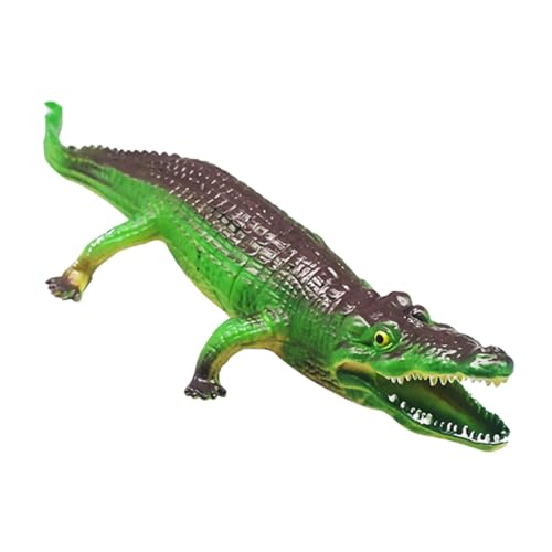 FRCOLOR Realistisches Krokodil mit Sound Pädagogisches Tiermodell für Frühe Bildung Kleines Tragbares Ornament für Wohnaccessoire von FRCOLOR