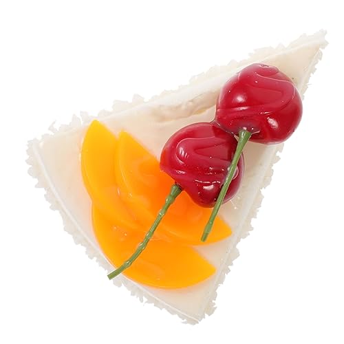 FRCOLOR Realistisches Künstliches Kuchenmodell Deko Party Requisit Simulation Dessert Foto Requisit Gelbe Pfirsich Kirsche Hochzeit Display von FRCOLOR