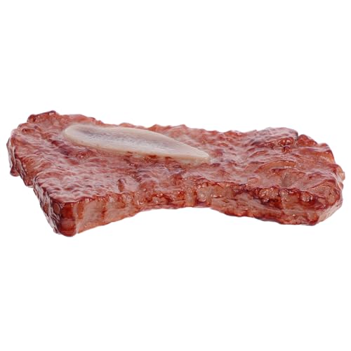 FRCOLOR Realistisches Künstliches Rindersteak Modell aus Leichtem PVC Robustes Fake Steak als Küchenrequisite Kindgerechtes Party Dekor und Lehrreiches Fotografie Accessoire von FRCOLOR
