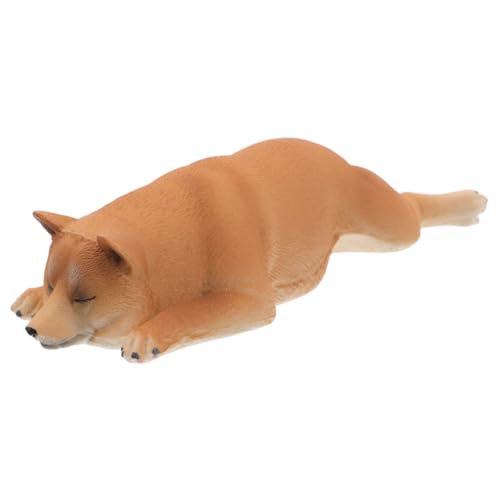 FRCOLOR Realistisches Modellspielzeug aus Kunststoff Schlafender Hund Figurine für Dekorative Tierfigur für Lernspielzeug und Heimdekoration Vielseitig Einsetzbar Kindgerecht und Lehrreich von FRCOLOR