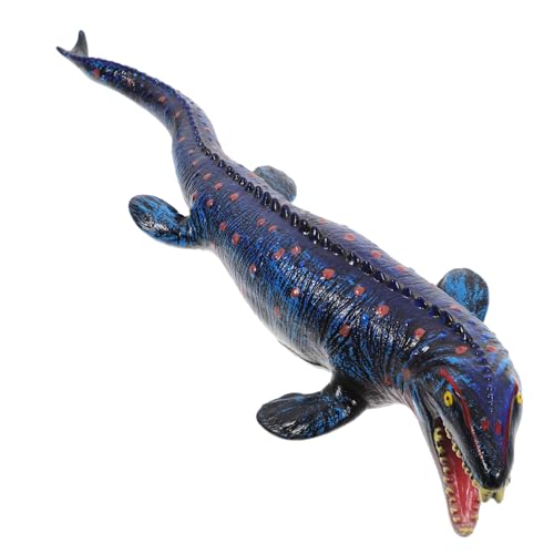 FRCOLOR Realistisches Mosasaurus Dinosaurier Modell Weiches Tierfigur Deko Figur Blau Lebensecht Simulation Animal Figurine von FRCOLOR