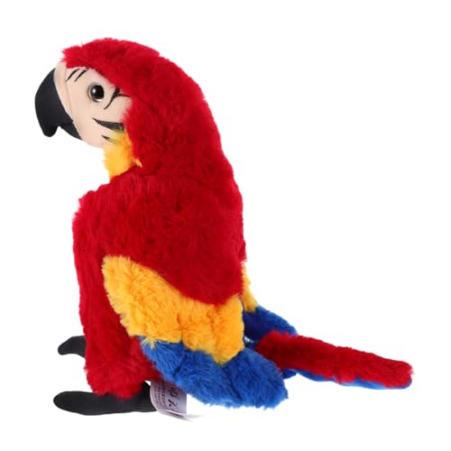 FRCOLOR Realistisches Papagei Plüschtier aus Weichem Plüsch Stofftier Vogel Deko Kuscheltier für Wohnzimmer Party Kreative Lustige Form Roter Gefüllter Papagei von FRCOLOR