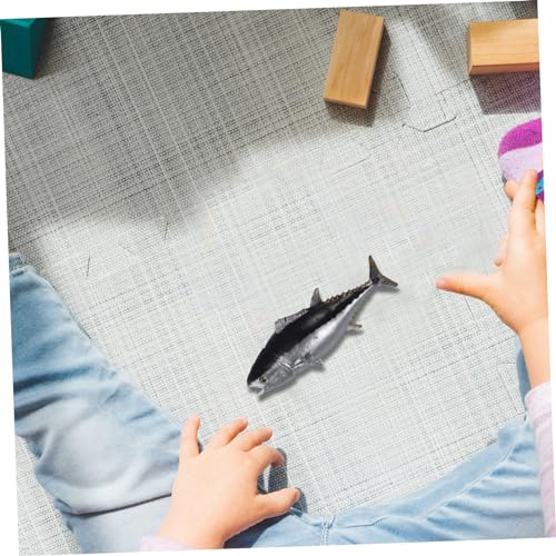 FRCOLOR Realistisches Thunfisch Modell Kunststoff Figur mit Lebensechter Gestaltung Detailreiche Simulation Kleines Meeres Tierfiguren Lernspielzeug für Farbenfrohes Wasser Tiermodell von FRCOLOR