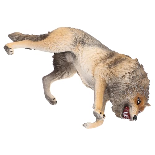 FRCOLOR Realistisches Wolf Modell Naturgetreue Wolf Figur für Tischdeko Lernspielzeug und Garten Dekoration für Zuhause und Kreative Projekte von FRCOLOR