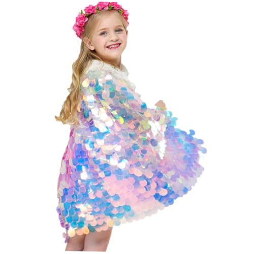 FRCOLOR Regenbogen Pailletten Umhang Für Kinderpartys Glitzernder Geburtstag Kleines Mädchen Funkelnder Umhang Performance Kleidung Schöner Mantel Pailletten Umhang FRCOLOR Regenbogen Pailletten Umhang Für Kinderpartys Glitzernder Geburtstag Kleines Mädchen Funkelnder Umhang Performance Kleidung Schöner Mantel Pailletten Umhang von FRCOLOR