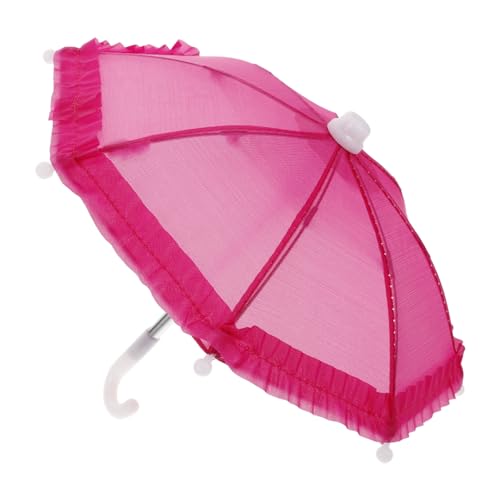 FRCOLOR Regenschirm für Puppendekoration Parasol für Puppen Vielseitiges Zubehör für Sommer Outfits und Fotorequisiten Charmantes Design Perfektes Puppenhaus von FRCOLOR
