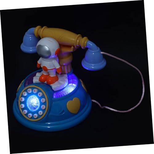 FRCOLOR Retro Astronaut Telefonspielzeug für Lernspielzeug mit Leuchteffekten und Musik für Kindergarten und Zuhause Nicht Batteriebetrieben Fördert Frühe Bildung Zahlen und Farben von FRCOLOR