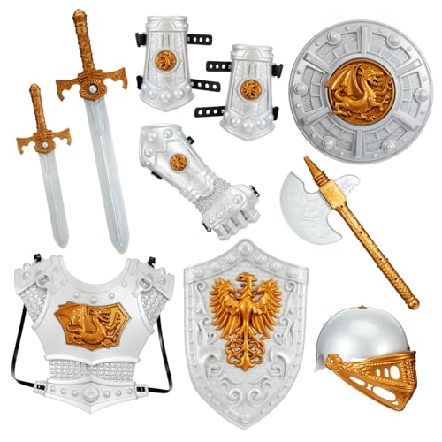 FRCOLOR Ritter Kostüm Cosplay Outfit für Jungen Mittelalterliches Verkleidungskostüm für Halloween Party Bühne und Rollenspiel FRCOLOR Ritter Kostüm Cosplay Outfit für Jungen Mittelalterliches Verkleidungskostüm für Halloween Party Bühne und Rollenspiel von FRCOLOR