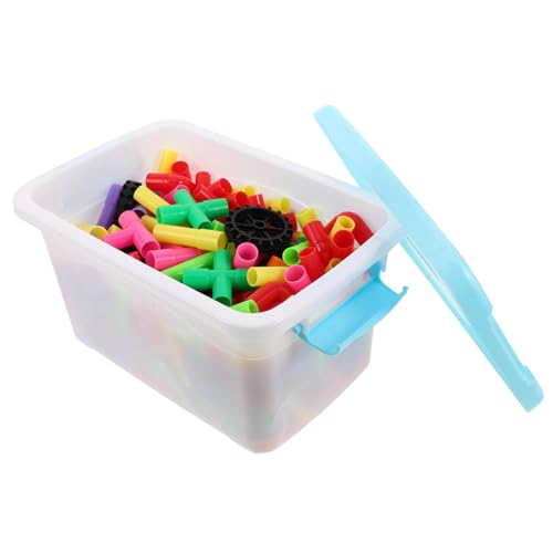 FRCOLOR Rohrbauklötze Teiliges Bunte Große Bausteine für Kleinkinder Interaktive Pädagogische Rohre zum Steckspiel Drinnen und Draußen Fördert Kreativität und Räumliches von FRCOLOR