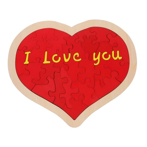 FRCOLOR Romantisches Puzzle für Valentinstag Hochzeiten Partys und Dekorationen Kreatives Große Rote Herzform Gestaltet von FRCOLOR