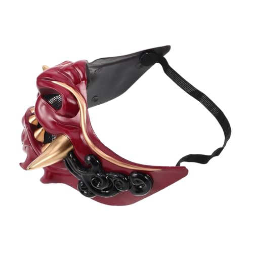 FRCOLOR Rote Teufelsmaske Halbmaske für Männer und Frauen Verkleidung für Halloween und Maskeraden Atmungsaktiv und Langlebig von FRCOLOR