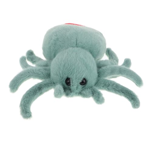 FRCOLOR Rotes Schwanzspinne Kuscheltier Plüschspielzeug Weiches Langlebiges Stofftier Auto-deko Vielseitiger Niedlicher Halloween-Spinnen-plüsch für Spielspaß von FRCOLOR