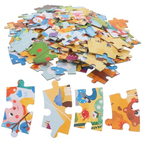 FRCOLOR Rundes Holzpuzzle für Ab Jahren Buntes Waldtiere Pädagogisches Lernspielzeug Feinmotorik und Hand Auge Koordination Langlebiges Sicheres Material von FRCOLOR
