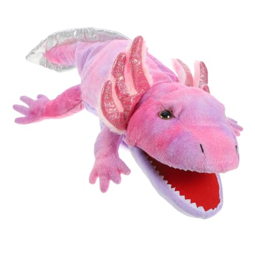 FRCOLOR Salamander Handpuppe aus Plüsch Interaktive Tier Handspielpuppe für Rollenspiele und Geschichtenerzählen Fördert Kreativität und Motorische Fähigkeiten von FRCOLOR