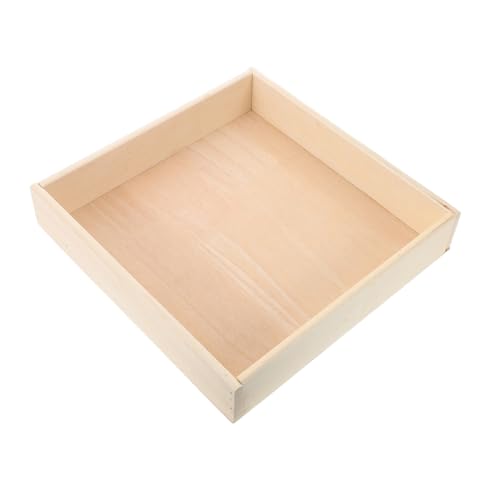 FRCOLOR Sandspielzeug Holz Sandkasten Sandspiel Tray Montessori Desktop Aufbewahrungsbox für Indoor Spielzimmer und Kleine Räume von FRCOLOR