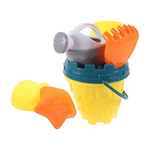 FRCOLOR Sandspielzeug Teiliges Strandspielzeug mit Eimer Schaufel Förmchen und Buntes Cartoon Design Leicht und Tragbar für Strand Garten und Poolspaß von FRCOLOR