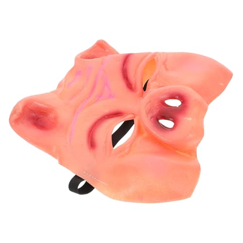 FRCOLOR Scary Pig Maske Für Halloween -kostüm Realistische Tiermaske Für Erwachsene Lustige Partymasken Für Halloween Cosplay Halbmaske Für Kostümparty von FRCOLOR