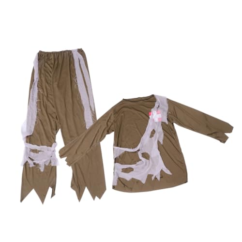 FRCOLOR Scary Zombie Kostüm für Erwachsene Halloween Cosplay Zombie Bühnenkleidung aus Polyester Langlebig Gruselig Unisex für Party Bühnenauftritt FRCOLOR Scary Zombie Kostüm für Erwachsene Halloween Cosplay Zombie Bühnenkleidung aus Polyester Langlebig Gruselig Unisex für Party Bühnenauftritt von FRCOLOR