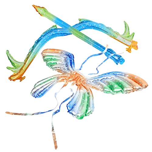 FRCOLOR Schillerndes Set Folienballons mit Schmetterlingsflügeln und Bogen Leichte Party Deko für Kindergeburtstag DIY Fotorequisite Vielseitiges Fairy Party Zubehör von FRCOLOR