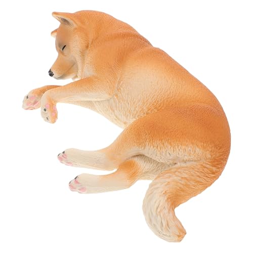 FRCOLOR Schlafende Figur aus Kunststoff Realistische Hundestatue als Dekoratives für Fördert Kreativität und Motorische Fähigkeiten für Zuhause und Kindergärten von FRCOLOR