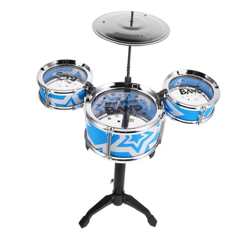 FRCOLOR Schlagzeug Set Trommel Kit für Anfänger Rhythmisches Lernspielzeug Echtes Jazz Design Robustes Musikspielzeug für Kleinkinder Fördert Musikalische Entwicklung und Kreativität von FRCOLOR