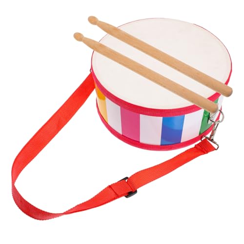 FRCOLOR Schlagzeug Snare Drum mit Sticks Doppelseitiges Percussion Instrument aus Robustem Material Spielerisch Musik Fördern für Kleinkinder und Musikliebhaber von FRCOLOR