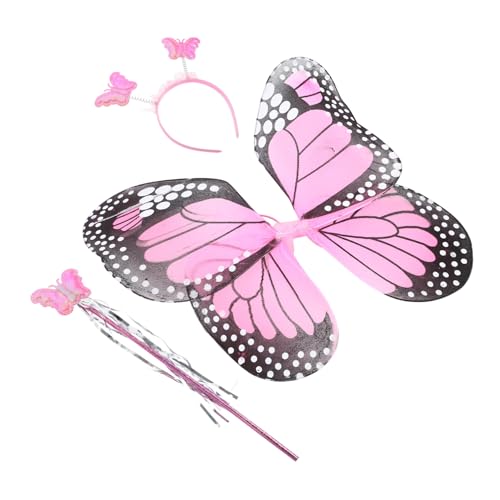 FRCOLOR Schmetterlingsflügel mit Zauberstab und Stirnband Leichtes Feen Kostüm Zubehör für Bühnenauftritte Partys und Kreatives Rollenspiel Wiederverwendbar und Einfach Anzuziehen Rosa FRCOLOR Schmetterlingsflügel mit Zauberstab und Stirnband Leichtes Feen Kostüm Zubehör für Bühnenauftritte Partys und Kreatives Rollenspiel Wiederverwendbar und Einfach Anzuziehen Rosa von FRCOLOR