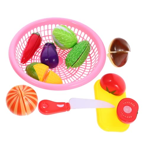 FRCOLOR Schneideset Gemüse Teilig Kindersicheres Kunststoff Küchen für Jungen und Mädchen Pädagogisches Rollenspiel Glatte Oberfläche Fördert Kreativität und Fantasie Zufällige Farbe von FRCOLOR