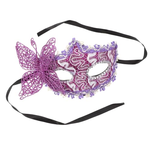 FRCOLOR Seiden Spitzenmaske Für Damen Masquerade Ball Maske Im Schmetterlingsdesign Halbmaske Für Karneval Fasching Kostümpartys Accessoires Für Halloween von FRCOLOR