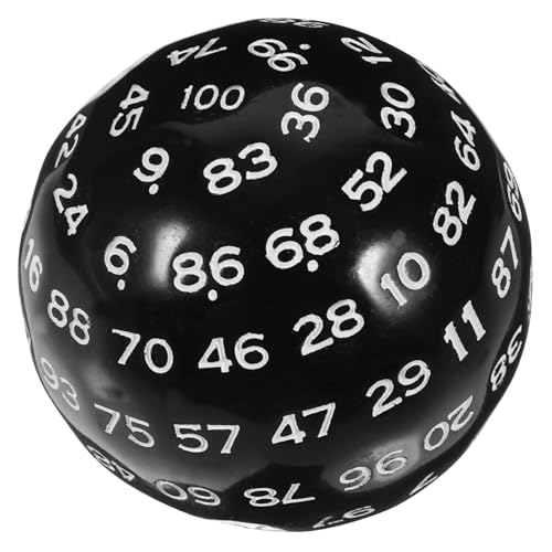 FRCOLOR Seitiger Acrylwürfel Kugelförmiger Spielwürfel für Party Brettspiele Rollenspiele Langlebig Glatte Oberfläche Leicht Lesbar für Spielgruppen von FRCOLOR