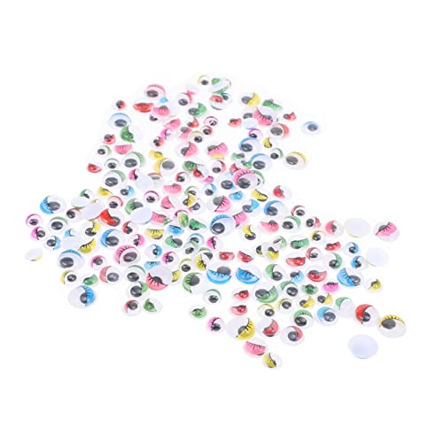 FRCOLOR Selbstklebende Bunte Googly Augen Aufkleber DIY Puppen Augen Sticker für Handwerk Dekoration Zubehör Kleine Wackelnde für Bastelprojekte von FRCOLOR