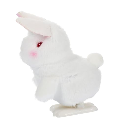 FRCOLOR Sie Plüsch Kaninchen Interaktives Hasen für Ostergeschenk Hüpfendes Häschen mit Aufwickelmechanismus für Dekoration und Spielspaß von FRCOLOR