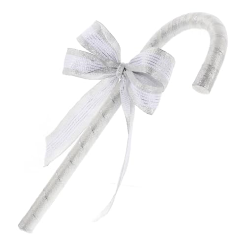 FRCOLOR Silberner Weihnachts-gehstock mit Elegantem Schleifenbogen Plastischer Tanzstock als Lustiges Kostüm-Accessoire für Weihnachten und Valentinstag Robustes Rollenspiel-stab-requisit FRCOLOR Silberner Weihnachts-gehstock mit Elegantem Schleifenbogen Plastischer Tanzstock als Lustiges Kostüm-Accessoire für Weihnachten und Valentinstag Robustes Rollenspiel-stab-requisit von FRCOLOR