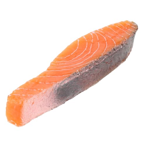 FRCOLOR Simulation Lachs Modell Realistische Sushi Deko Künstliches Lebensmittel Modell Fotorequisite für Japanische Restaurant Anzeige Langlebig Pflegeleicht Vielseitig Einsetzbar von FRCOLOR