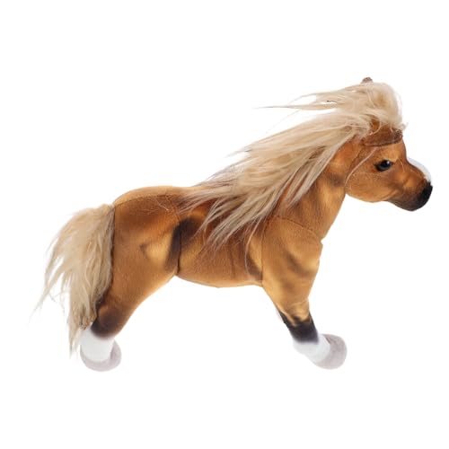FRCOLOR Simulierte Pferdefigur Pferdefiguren Für Reiterdekor Ausgestopfte Bauernhoftiere Realistisches Realistische Stofftiere Pferde Actionfigur Pferdefiguren Für Metall von FRCOLOR