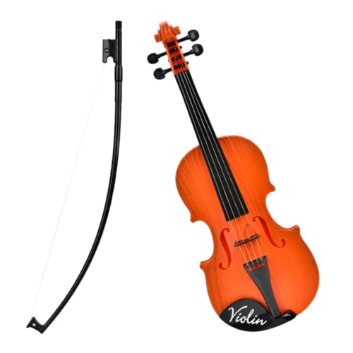 FRCOLOR Simuliertes Geigenspielzeug für Plastische Violine mit Verstellbarer Saitenspannung Kreatives Musikspielzeug für Mädchen und Jungen Lerninstrument für Frühe Musikförderung von FRCOLOR