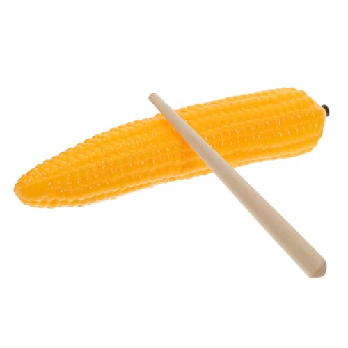 FRCOLOR Simuliertes Mais Musikinstrument Maracas mit Stick Pädagogisches Sandspielzeug Handlich Robust Fördert Hand Auge koordination Geschenk von FRCOLOR