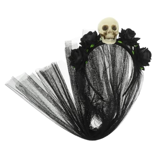 FRCOLOR Skull Haarschmuck Mit Schleier Halloween Stirnband Für Damen Und Mädchen Bequemes Accessoire Für Kostümpartys Langlebig Und Stilvoll Für Halloween-feiern Und Cosplay FRCOLOR Skull Haarschmuck Mit Schleier Halloween Stirnband Für Damen Und Mädchen Bequemes Accessoire Für Kostümpartys Langlebig Und Stilvoll Für Halloween-feiern Und Cosplay von FRCOLOR