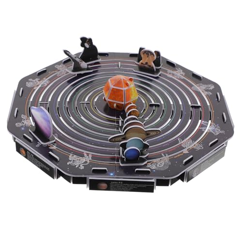 FRCOLOR Solar System Puzzle für Pädagogisches DIY Steckspielzeug mit Planeten Fördert Hand Auge Koordination und Räumliche Vorstellungskraft Sicheres Material für Lernen und Dekoration von FRCOLOR